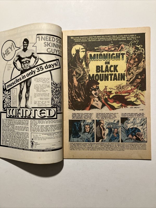 Crypt of Shadows #1 Basil Wolverton Vintage Bronze Age Marvel Horror 1973