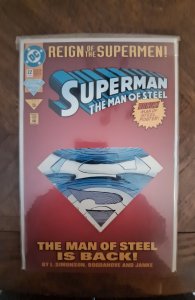 Superman: The Man of Steel #22 Die-Cut Cover (1993) Steel 