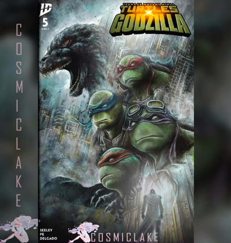 TMNT TEENAGE MUTANT NINJA TURTLES GODZILLA #5 SHRIKE EXPO VARIANT PRESALE 6/20☪