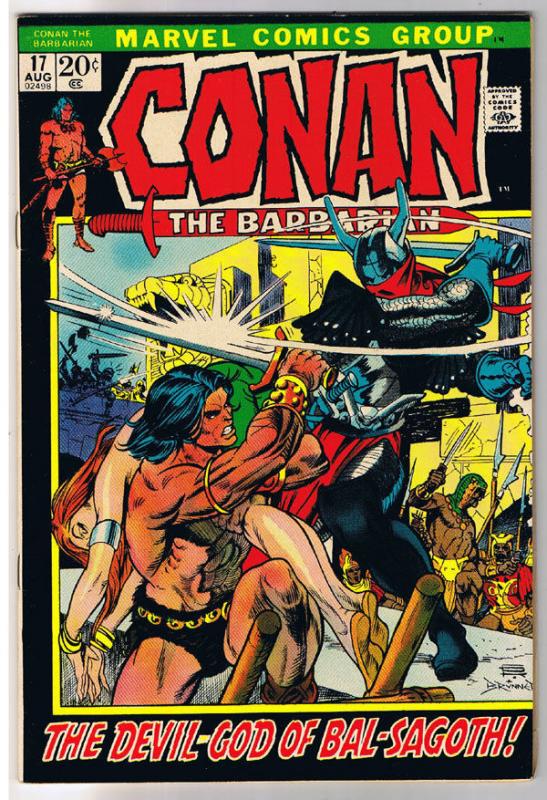 CONAN the BARBARIAN #17, Gil Kane, God of BS,1970, VF  (b), Bal-Sagoth