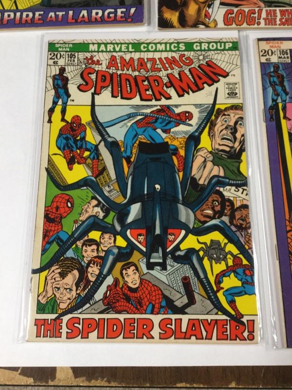 Amazing Spider-man 102 103 104 105 106 107 108 109 110 5.5-7.5 Fn- / Vf- Av Fine