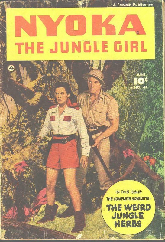 NYOKA JUNGLE GIRL #44 MOVIE PHOTO COVER  1950 FAWCETT VG