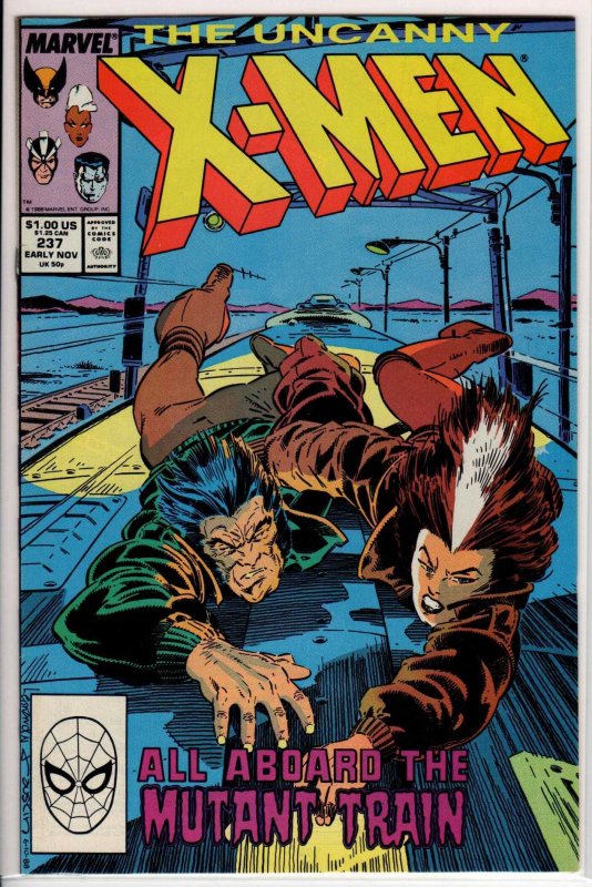 The Uncanny X-Men #237 Direct Edition (1990) 8.5 VF+