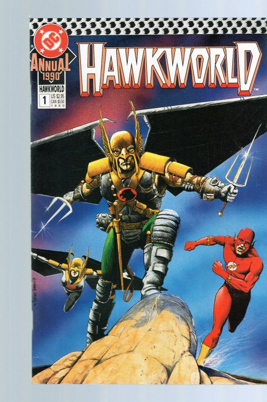 Hawkworld Annual #1 - Timothy Truman Cover Art. Flash App. (8.0) 1990