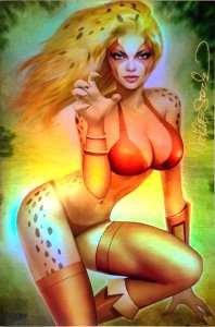 ZIRTY GIRLZ #3 NATHAN SZERDY THUNDERCATS CHEETARAH CHROME VIRGIN VARIANT SIGNED.