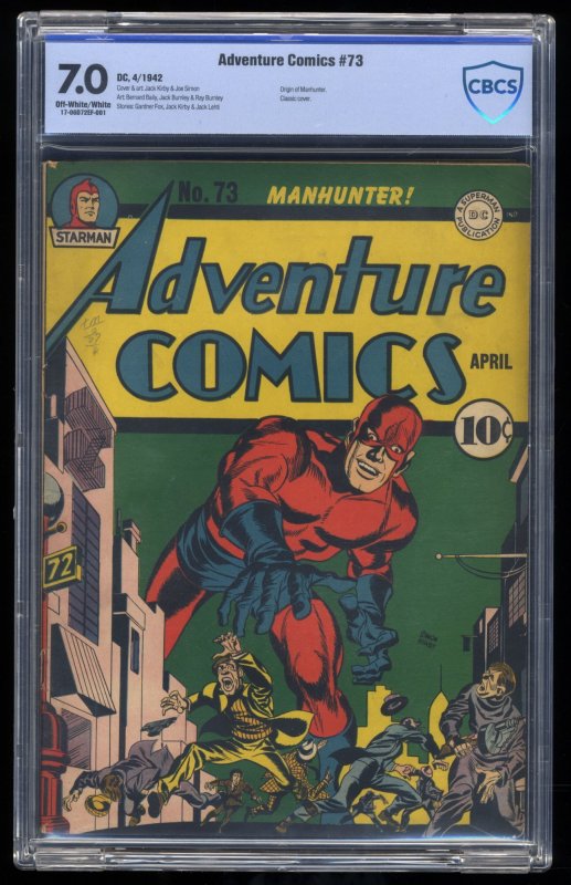 Adventure Comics #73 CBCS FN/VF 7.0 Origin of Manhunter Simon and Kirby!