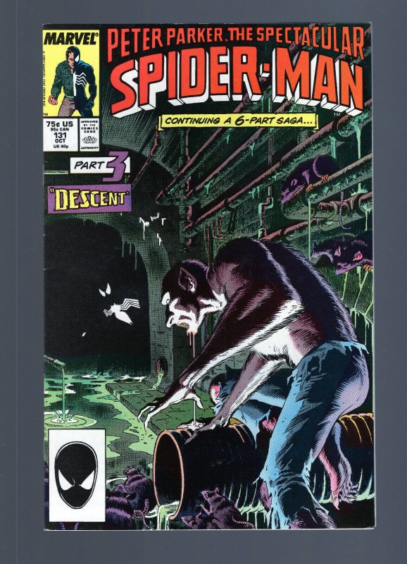 Spectacular Spider-Man #131 - Mike Zeck Cov. Kraven's Last Hunt 3 (7.5/8.0) 1987