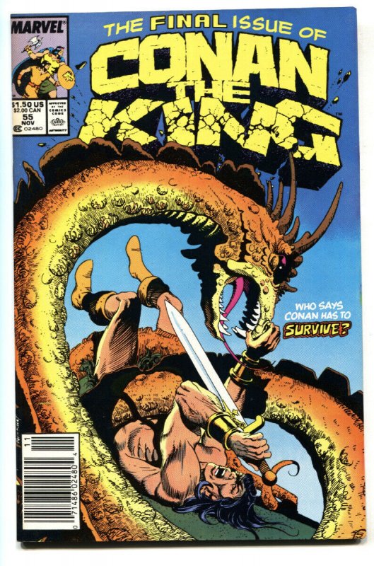 CONAN THE KING #55 1989 Rare Last Isssue-comic book-NEWSSTAND