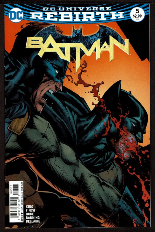 Batman #5 Rebirth (Oct 2016, DC) 0 9.2 NM-