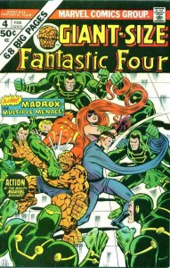 Giant-Size Fantastic Four #4 (with Marvel Value Stamp) VG ; Marvel | low grade c