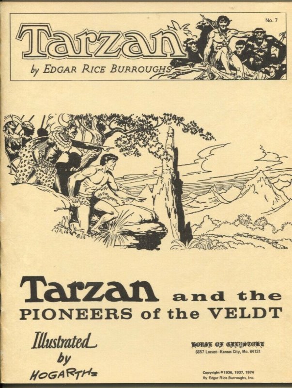 Tarzan and The Pioneers of The Veldt #7 1974-House Of Greystone-Burne Hogarth-VF