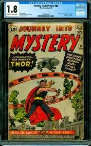 Journey Into Mystery #83 CGC Graded 1.8 Origin and 1st appearance of Thor (Do...