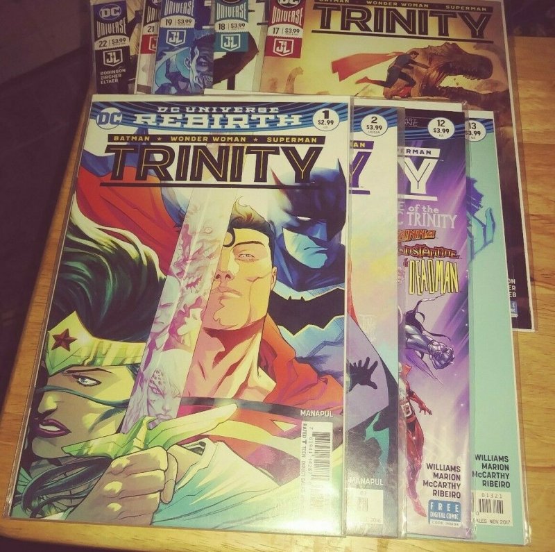 TRINITY # 1 2 12 13 17 18 19 21 22 2016 DC REBIRTH BATMAN SUPERMAN WONDER WOMAN