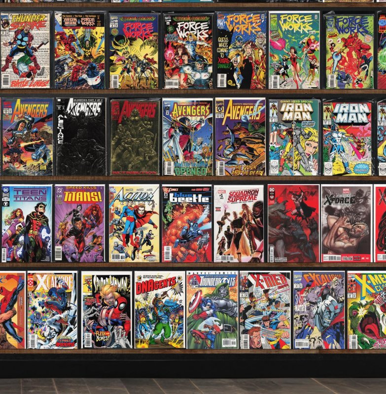 Huge Lot 160+ Comics with Cable, Iron Man, Force Works, Thunderstrike & More!