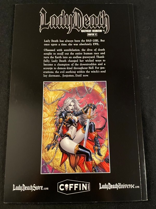 LADY DEATH: MALEVOLENT DECIMATION #1 Lady Death Rogues Edition, Signed, NM