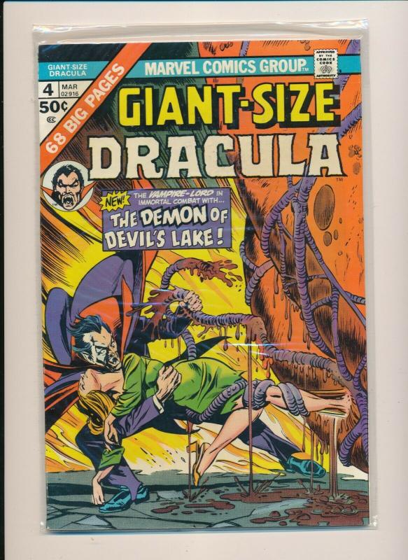 Marvel GIANT-SIZE DRACULA #4 The Demon of Devil's Lake VG/F (PF780) 