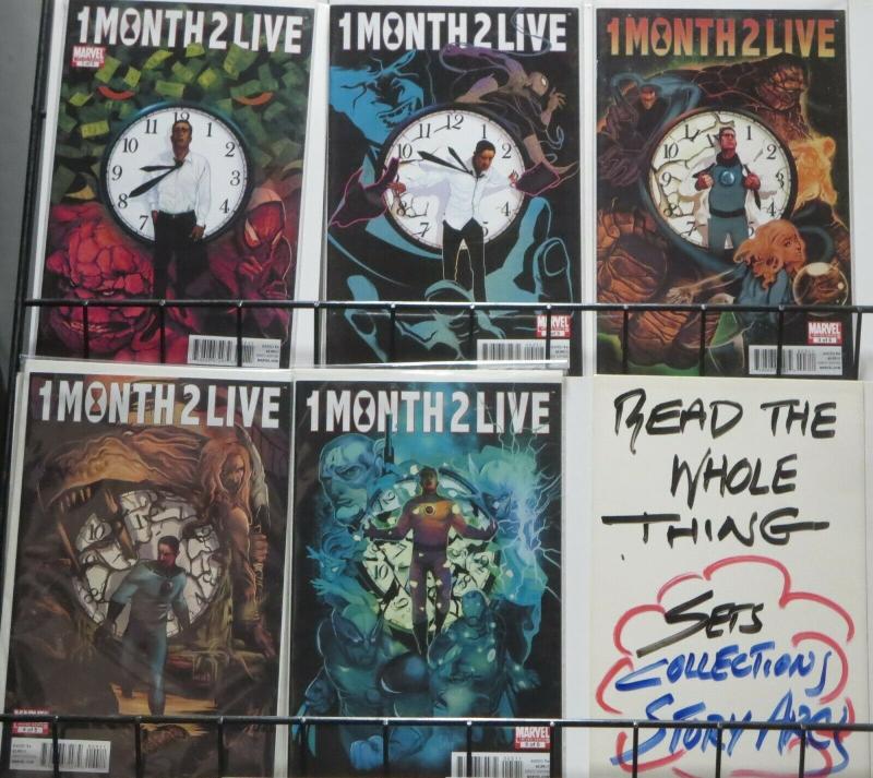 1 MONTH 2 LIVE (Marvel, 2010) #1-5 COMPLETE! Rick Remender, Andrea Mutti, VF-NM