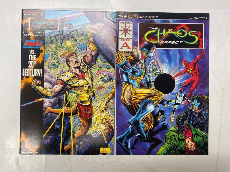 4 VALIANT comic book Chaos Effect Vanguard #2 33 KM42
