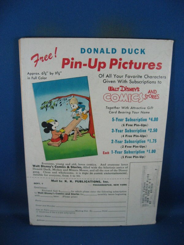 WALT DISNEY COMICS STORIES 96  VG F BARKS  DELL 1947