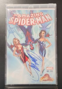 Amazing Spider-Man #1 - Signed J. Scott Campbell w/COA / Encased (9.0/9.2) 2015