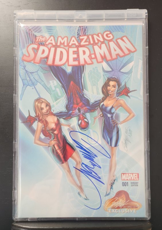 Amazing Spider-Man #1 - Signed J. Scott Campbell w/COA / Encased (9.0/9.2) 2015