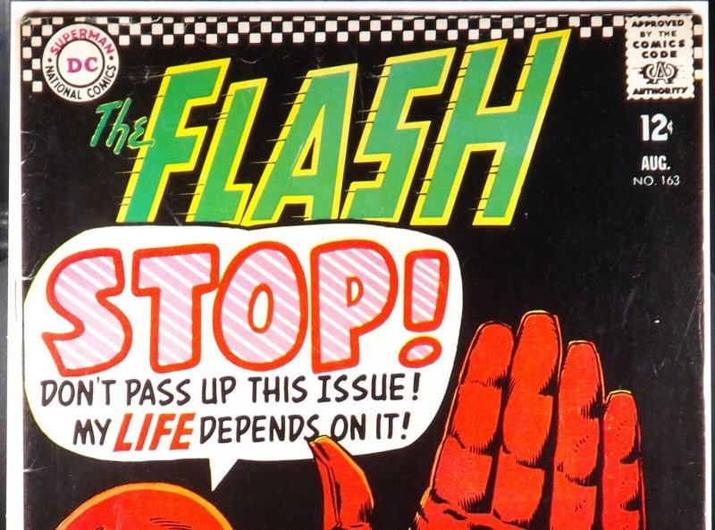 FLASH #163 VG/FN vs. Abra Kadabra 1966 DC Comics DCU 
