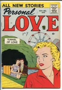 PERSONAL LOVE VOL 3 #2 1959-PRIZE-FINAL ISSUE-BOB POWELL ART-ROLLER COASTER-FINE