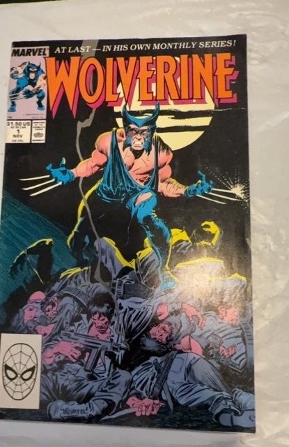 Wolverine #1 (1988)1st app of Patch needs a little cleaning back