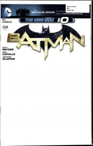 Batman #0 Blank Cover (2012) Batman