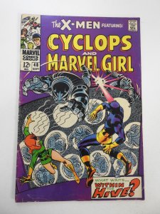 The X-Men #48 (1968) VG Condition moisture stain bc, ink fc