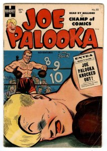 Joe Palooka #85 Sept. 1954  Lil Max,Harvey Comics  CLASSIC Boxing Knockout Cover