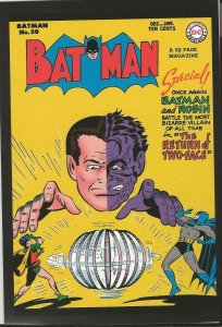 Batman #50 1948 4x5 Cover Postcard 2010 DC Comics Two Face Bob Kane