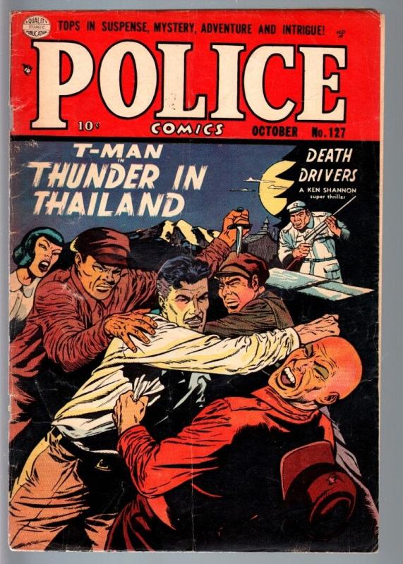 POLICE #127-QUALITY-REED CRANDALL-GOLDEN AGE-PRE-CODE CRIME-G G