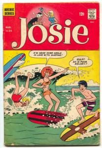 Josie #21 1966- surfing cover- Archie comics VG