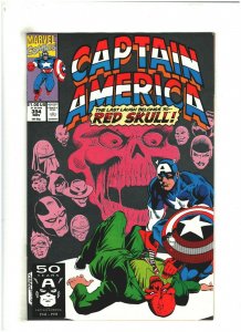 Captain America #394 NM- 9.2 Marvel Comics 1991 Red Skull app.