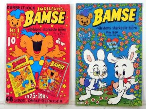 Bamse Varldens Starkaste Bjorn Lot 2 #1983 1,'85 3 Strongest Bear Foreign Comics