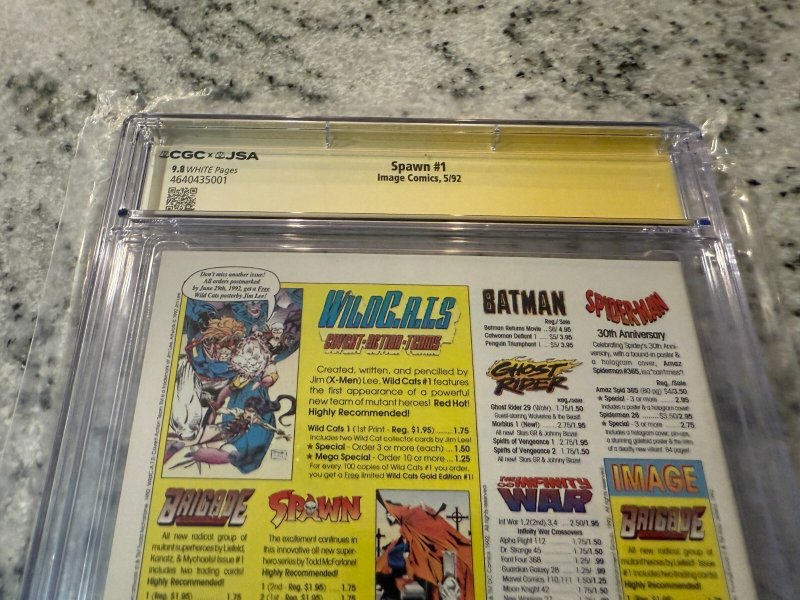 Spawn # 1 CGC / JSA Graded 9.8 Image Comic Book SIGNED Todd McFarlane JH19