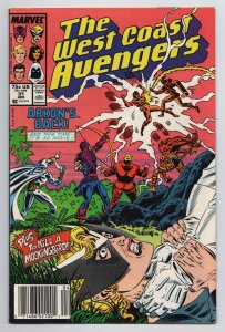 West Coast Avengers #31 Moon Knight | Mockingbird (Marvel, 1988) VG 