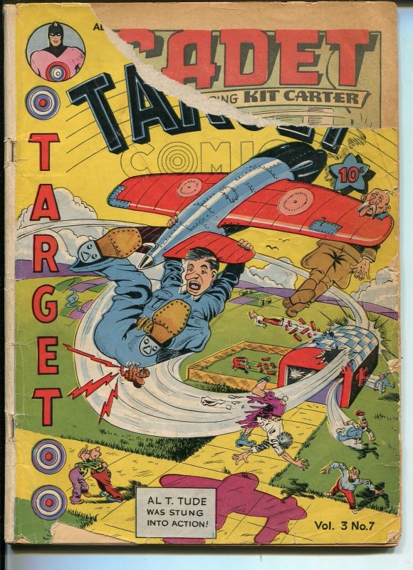 TARGET VOL 3 #7 1942-NOVELTY PRESS-BASIL WOLVERTON ART-CHAMELEON-fr 