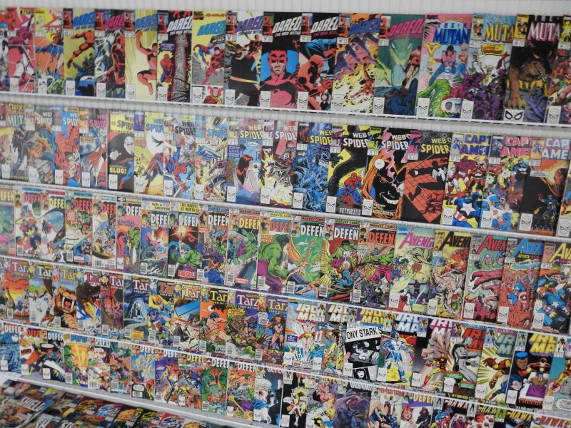 Huge Lot of 200+ Comics W/Spider-Man, Daredevil, Defenders+ Avg Fine+ Condition!