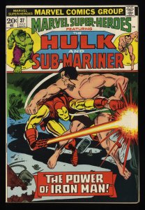 Marvel Super-Heroes #37 VF 8.0 Incredible Hulk Sub-Mariner!