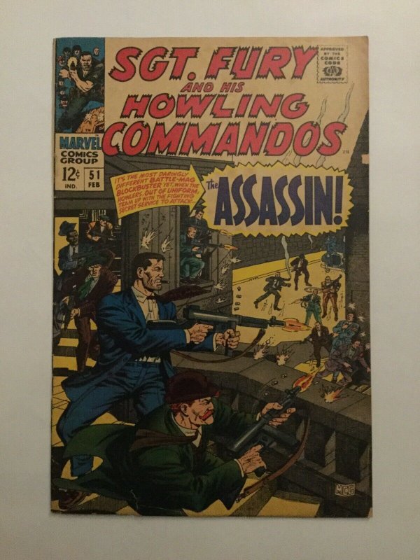 Sgt Fury And His Howling Commandos 51 Vg/fn Very Good/fine 5.0 Marvel