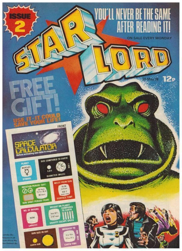 STAR LORD (BRITISH WEEKLY) 2 VF  w/ SPACE CALCULATOR UNCIRCULATED