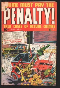 Crime Must Pay The Penalty #4 1948-Violent pre-code crime-Tommy gun murder ca...