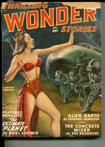 THRILLING WONDER STORIES 04/1949-SPICY BABE-RAY BRADBURY-HAMILTON-BLISH-good