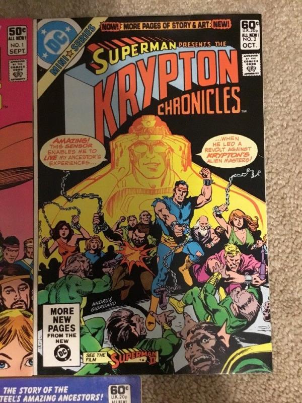 DC Superman Presents The Krypton Chronicles 1-3 Complete Set * 1981 *