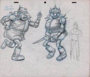 Gamrak From He-Man Pencil Animation Art - 63 - Running, Looking
