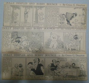 (291) Dolly Dimples & Baby Bounce by Grace Drayton 1929 Size: 4 x 12 inches