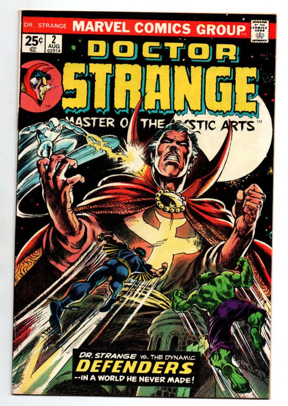 Doctor Strange #2 - Defenders - Namor - Hulk - Brunner - 1974 - VF/NM