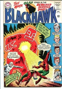 BLACKHAWK #215-DC-MAGNIFICENT 7-vivid cover! VF